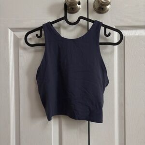 Athleta Navy Blue Tank Top | Size Small | Cropped Athletic Top
